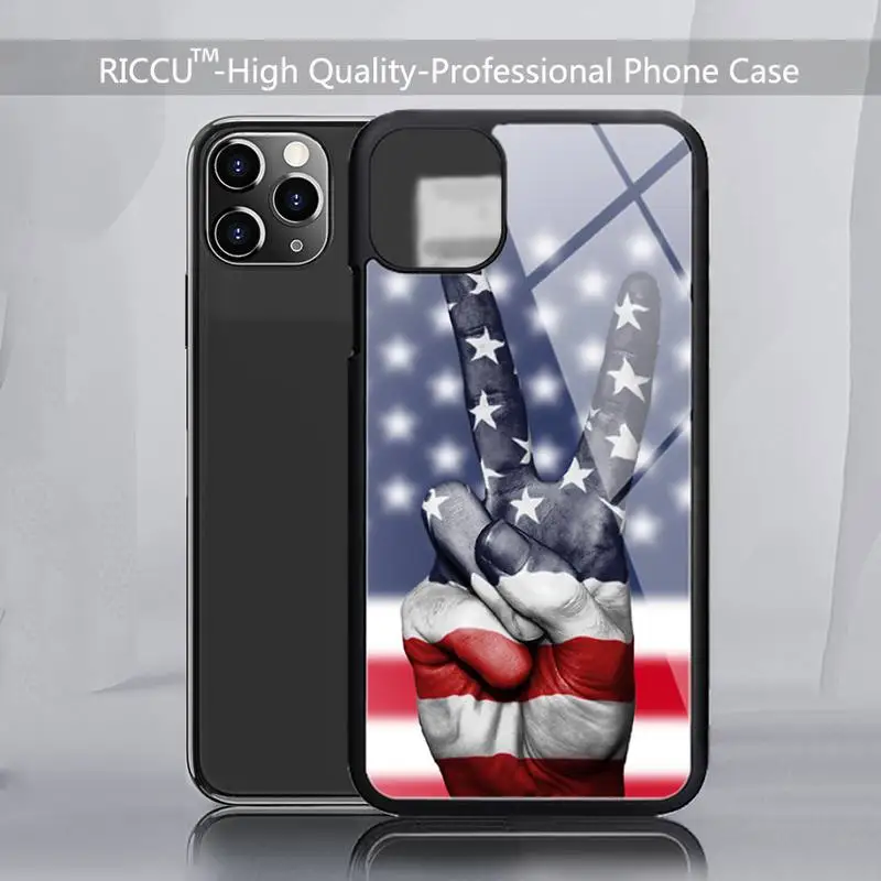 Резиновый чехол с американским флагом для телефона iPhone 12 11Pro Max XS 8 7 6 6S Plus X SE 2020 XR