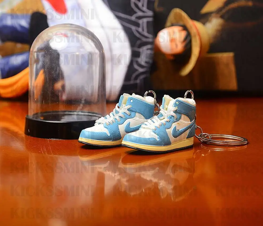 a pair w metal ring Дропшиппинг aj1 Chicago «не для перепродажи Красный» брелок в виде кроссовка Air Jordan 1 3D мини-кроссовки, запатентованный спортивный обувной брелок с кроссовком - Цвет: a pair w metal ring