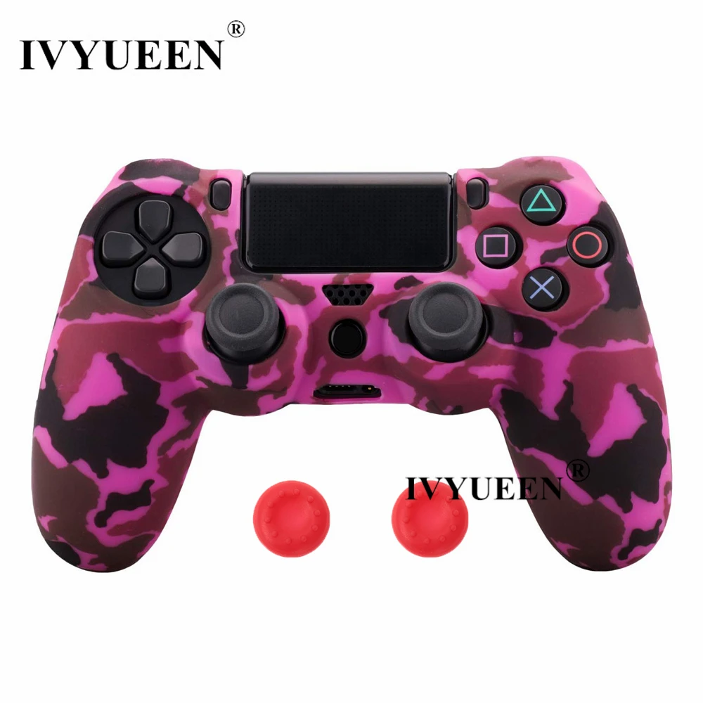 IVYUEEN 44 цвета силиконовый Камуфляжный защитный чехол для sony Dualshock 4 PS4 DS4 Pro тонкий контроллер ручки джойстик колпачки
