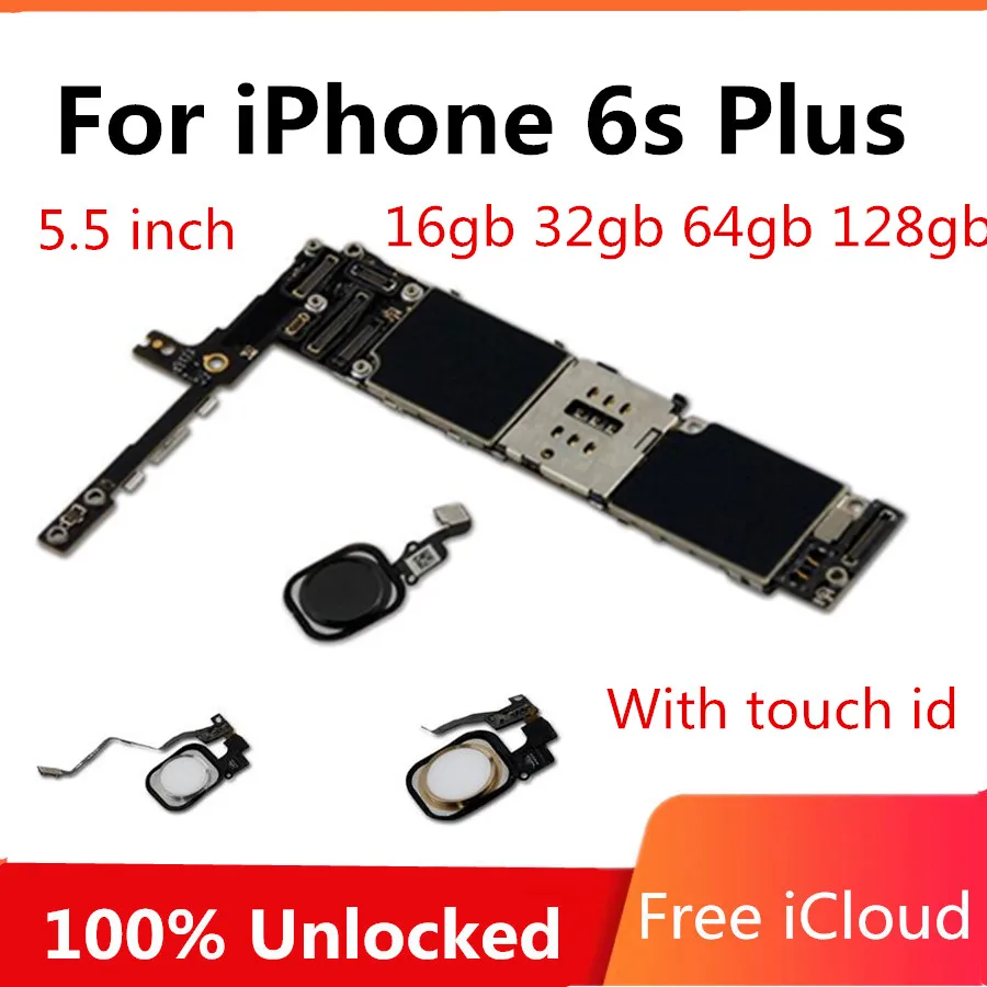 Заводская Разблокировка для iphone 6S Plus 5 дюймов материнская плата Логическая с