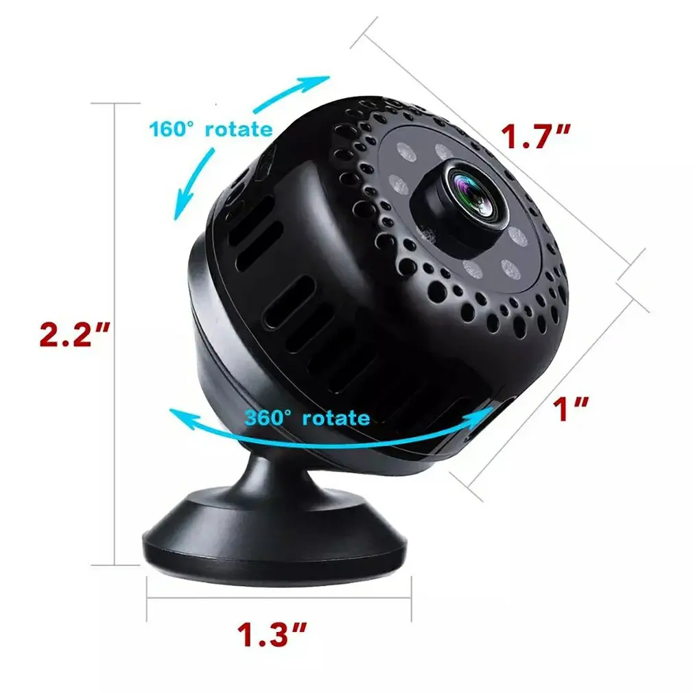 

4k/1080p Mini WiFi Camera Infrared Night Vision 140 Degree Wide Angle Lens Smart Motion Detection Camera