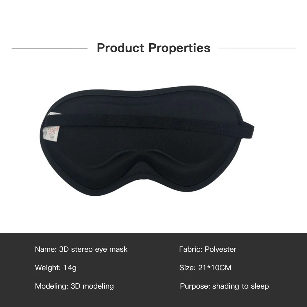 

3D Sleeping Mask Comfortable Breathable Summer Sleep Mask for Eye Patches Extension Flat Colour Dropping Sleep Bandage Relaxing