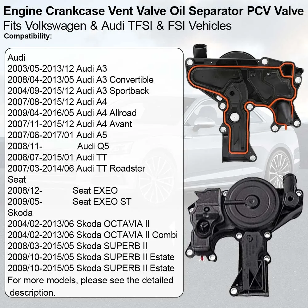 Масляный Сепаратор PCV для VW Jetta Golf Gti Passat Tiguan Audi A3 A4 A5 TT Skoda 06H103495 06H 103 495B 06H103495A