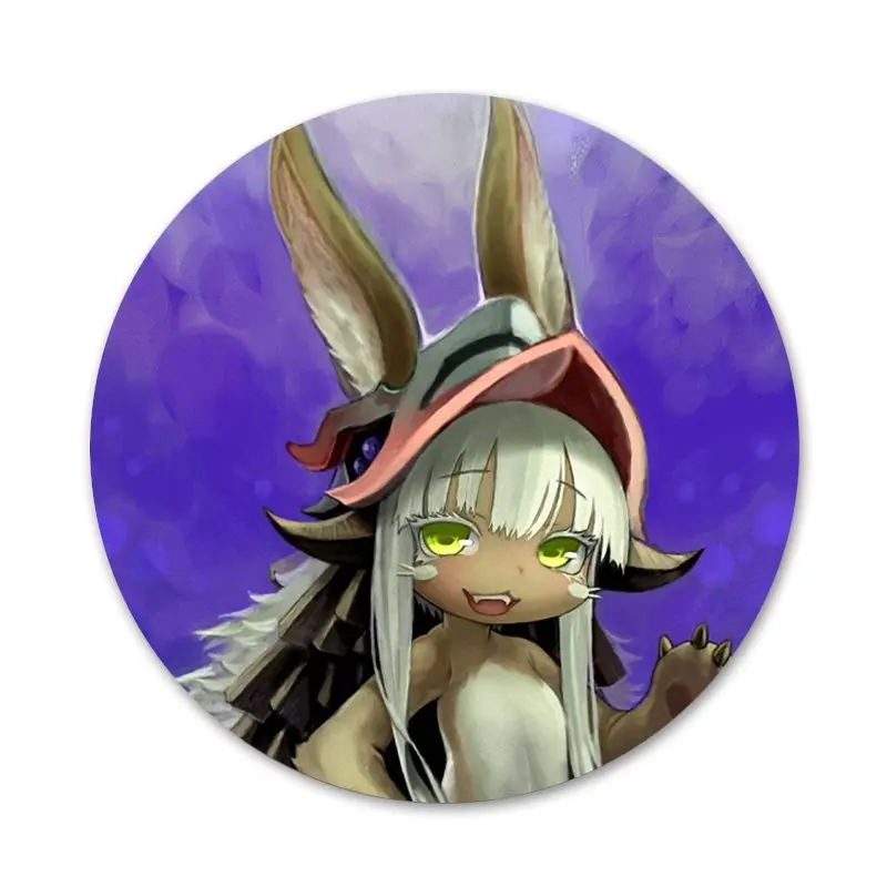 58 мм сделано в бездне аниме значки металлические для детской одежды