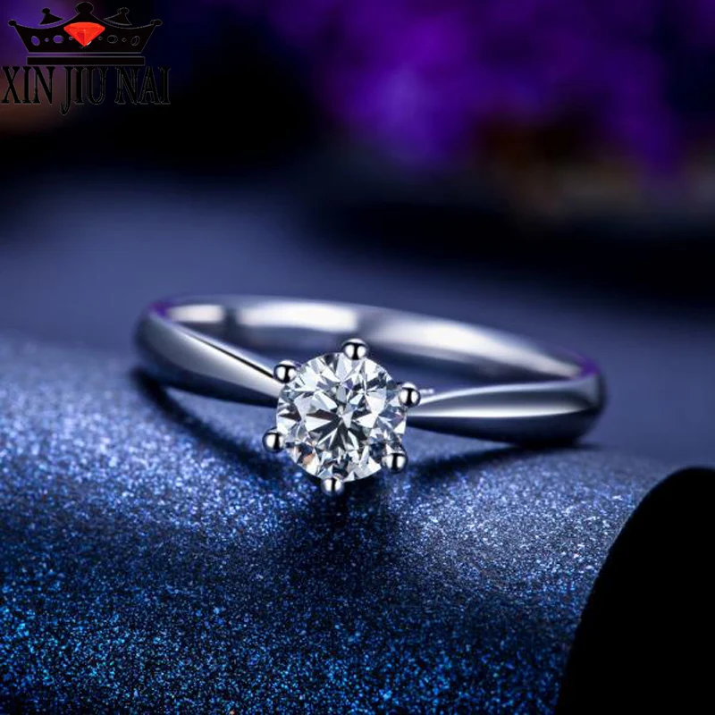 925 пробы Серебряное Платиновое обручальное кольцо для мужчин и женщин сверкающее