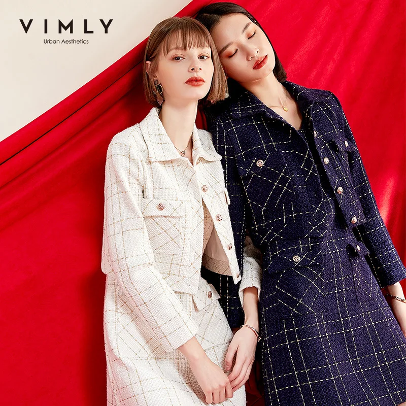 Женский офисный костюм Vimly элегантный однобортный короткий пиджак с лацканами и