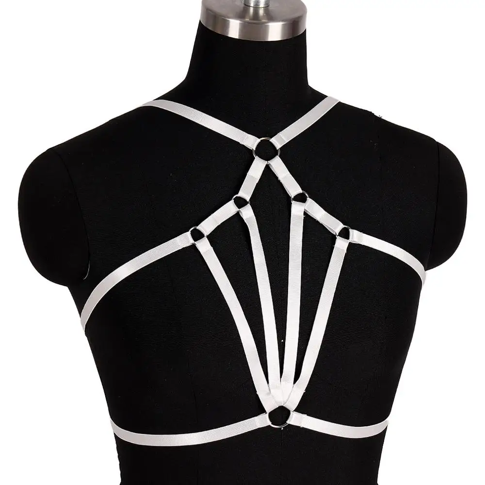 Белый Укороченный бюстгальтер на бретелях сексуальное нижнее белье для