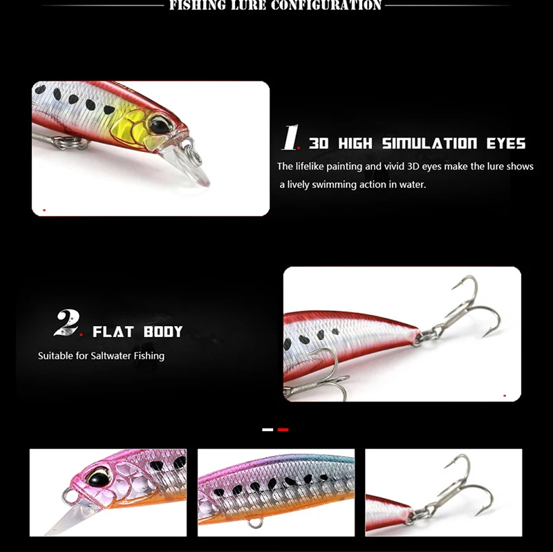 60 мм 6 5 г рыболовная приманка мини Японская плавающая рыболовные снасти приманки