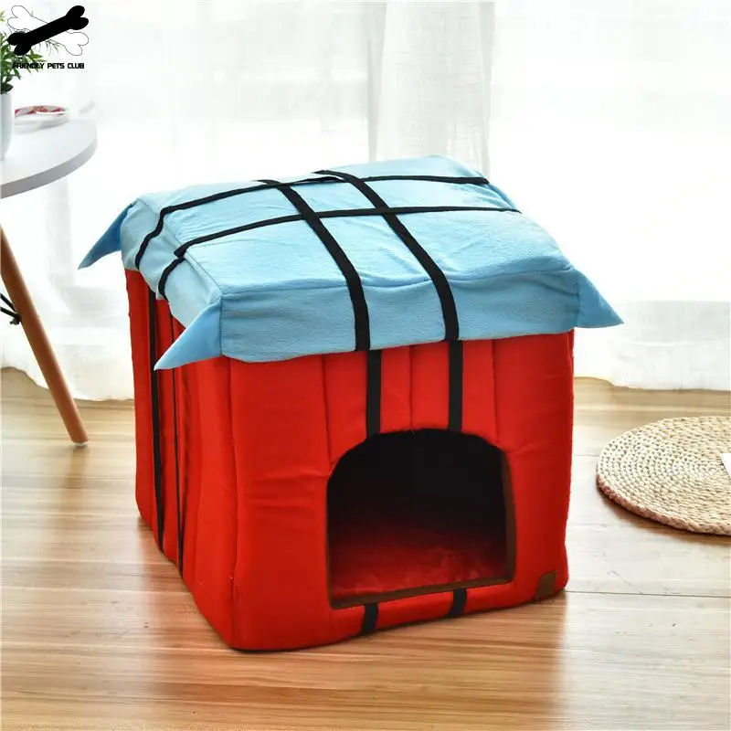 Мягкая складная Лежанка для собак универсальная теплая кошек портативная