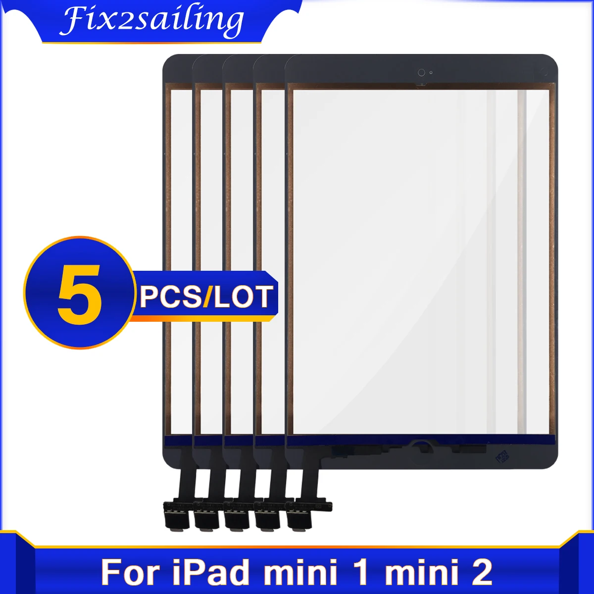 5 шт. оптовая продажа для iPad Mini 2 A1489 A1490 A1491 сенсорный экран дигитайзер + IC чип