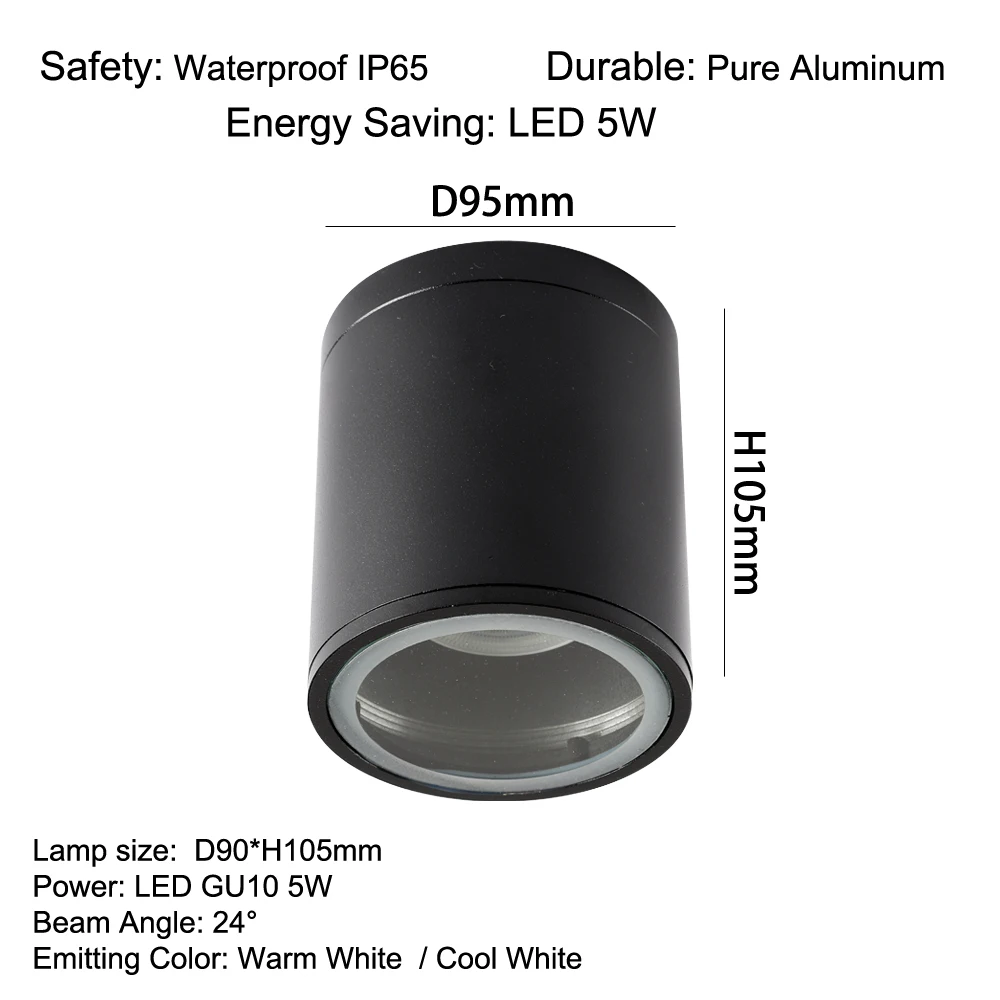 Фонари светодиодные водонепроницаемые с лампочками GU10|Потолочные лампы| |