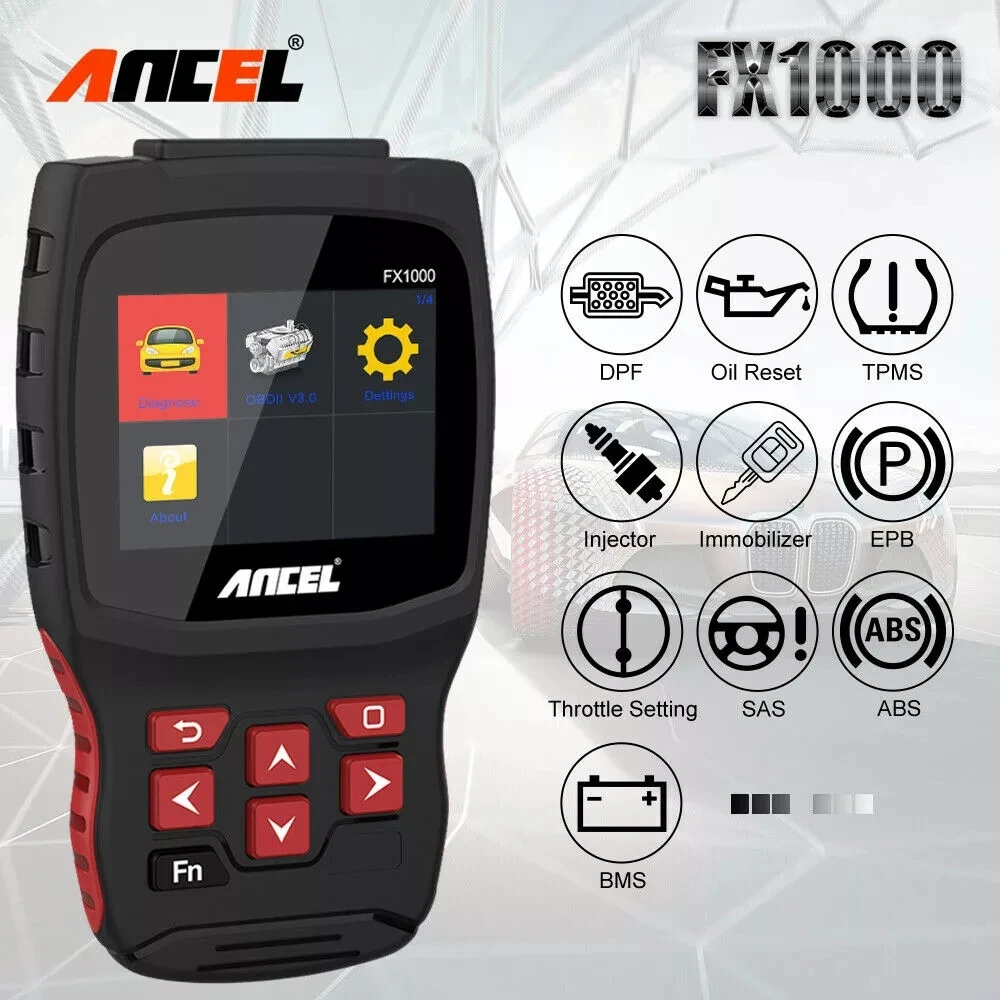 Ancel FX1000 OBD2 автомобильный диагностический инструмент профессиональный все