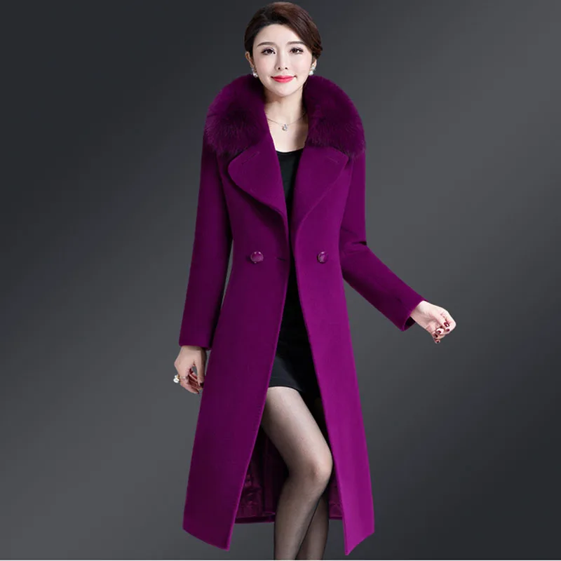 High-quality Fashion Woolen Coat Women Autumn Winter Medium-length Korean style Casual Women Woolen Coat Outerwear JK286