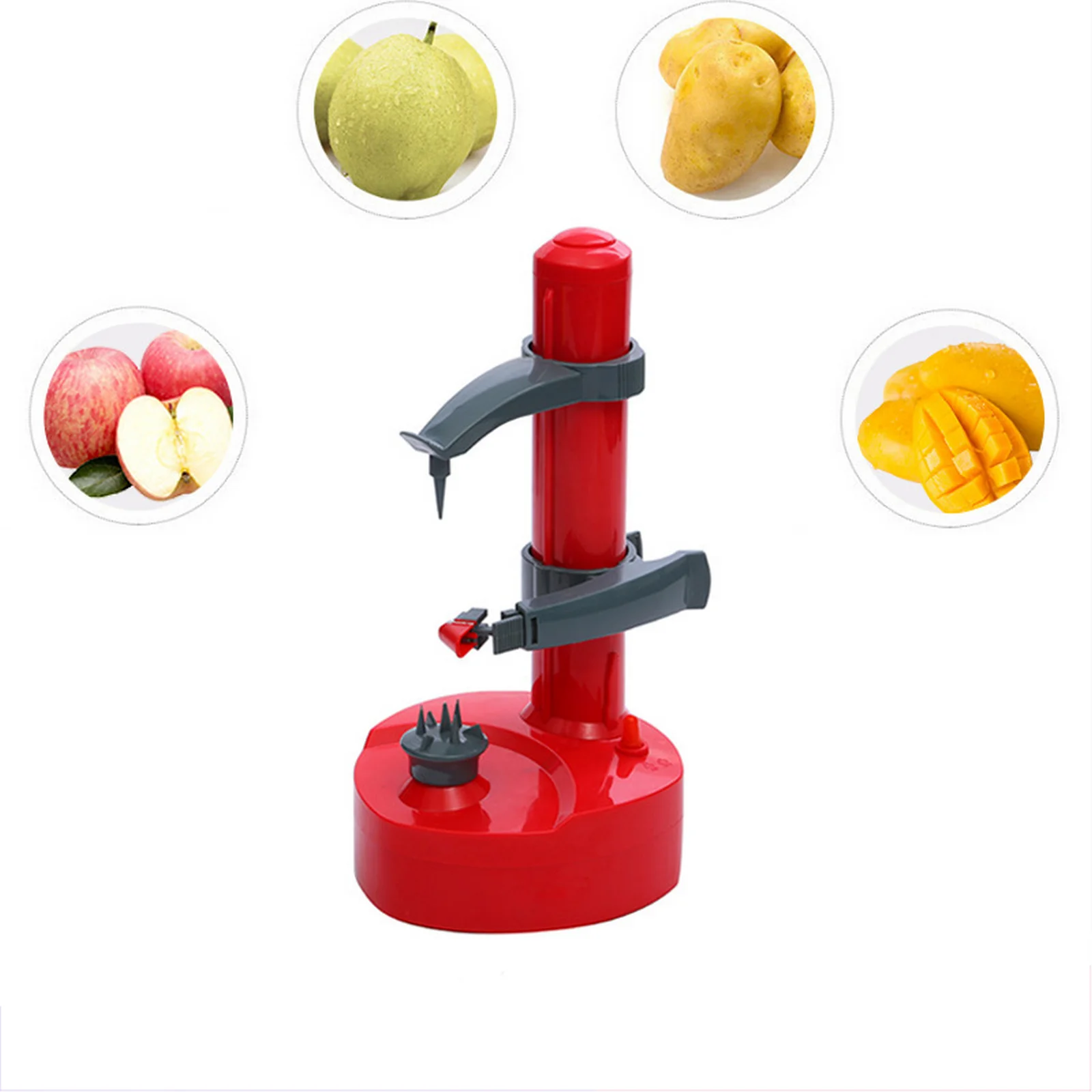 

Электрическая спиральная Овощечистка, нож, слайсер для фруктов, картофеля, автоматическая машинка для чистки на батарейках, кухонные инстр...
