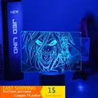 Акриловая 3d лампа атака на Титанов, ночник с аниме Levi Ackerman, декоративный светодиодный светильник для дома, детский подарок, атака на Титанов