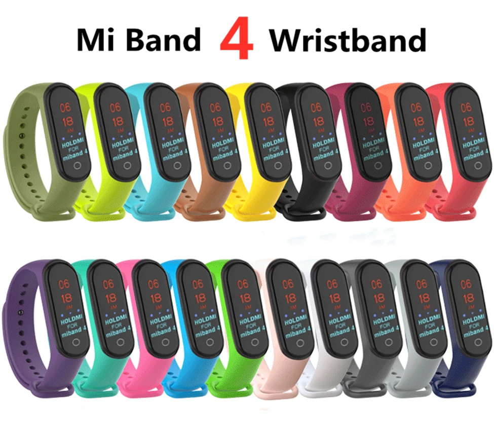 Цветной ремешок mi band 4 аксессуары pulseira miband 3 сменный силиконовый для xiaomi mi4 умный
