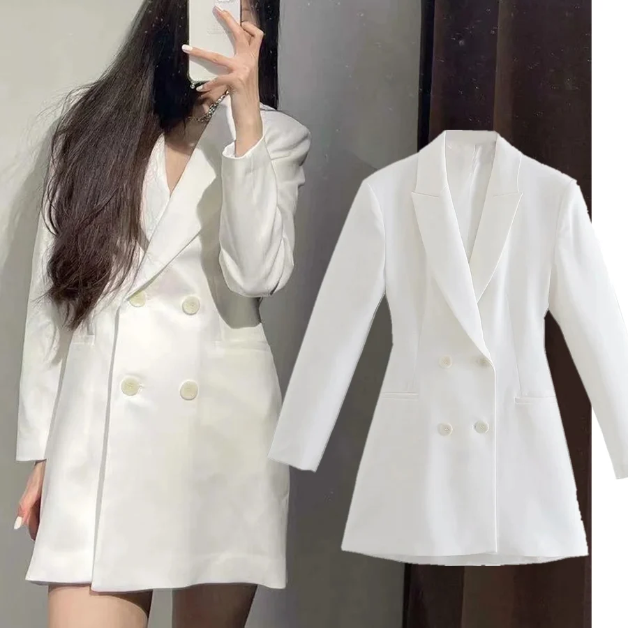 

Maxdutti England Fashion Ins Blogger Double Breasted Sexy Hollow Out In Back Blazer Women Blazers And Jackets Dresses