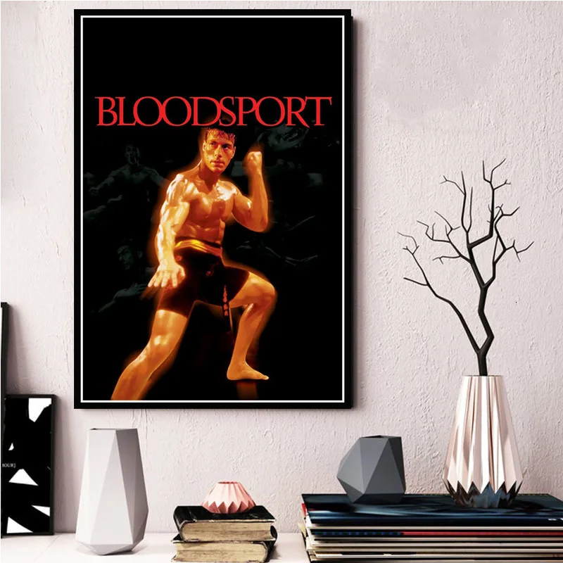 

Bloodsport 1988 Vintage Movie Jean-Claude Kungfu Film Poster And Prints Painting Art Wall Pictures For Living Room Home Decor