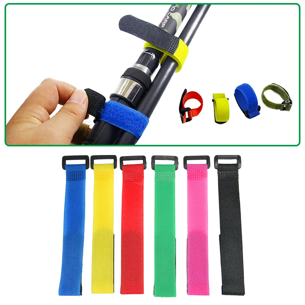 

Fishing Rod Tie Holders Straps Belts Suspenders Fastener Hook Loop Cable Cord Ties Belt Fishing Tools Accessories Rope