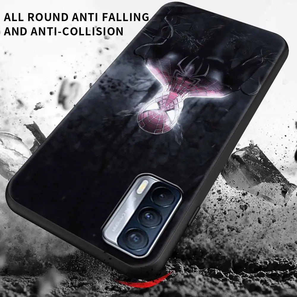 soft silicone phone case for realme 8 c21 6 7 5 pro c3 c11 c12 c15 c21y 7i c20 c25 c20a black cover amazing spider man movie free global shipping