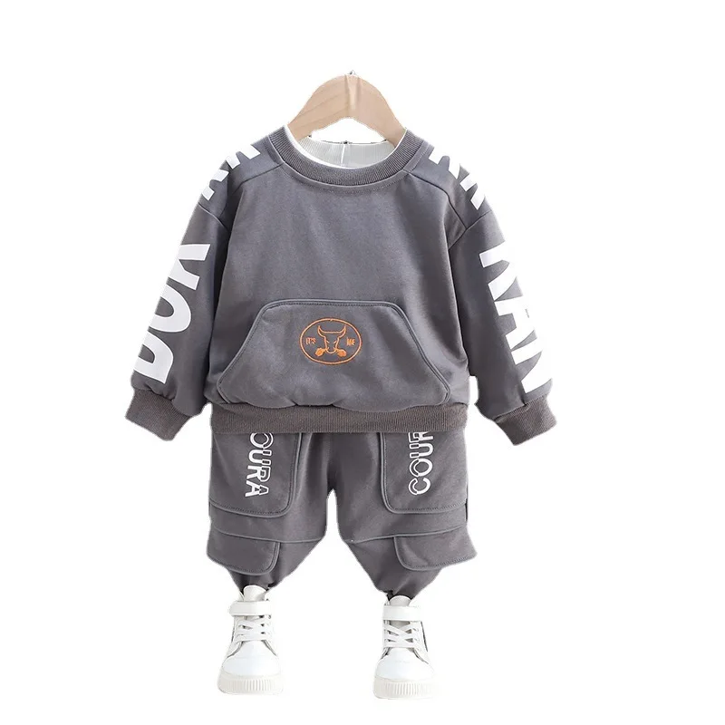 

Baby Spring Autumn Clothes Children Boys Girls Letter T Shirt Pants 2Pcs/sets Kid Infant Cotton Costume Toddler Casual Trackduit