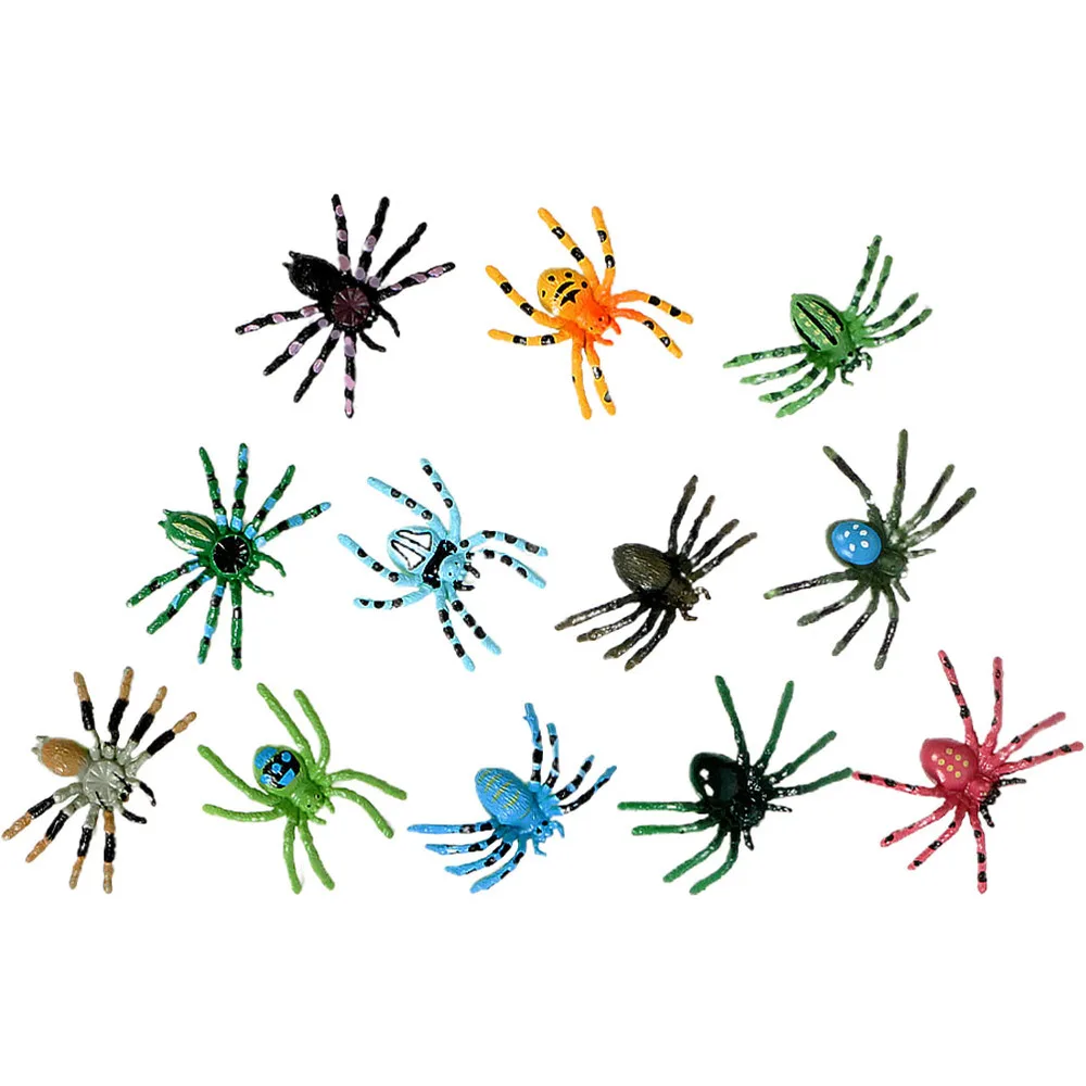 

12Pcs Realistic Spider Statues Spider Models Simulated Animal Models