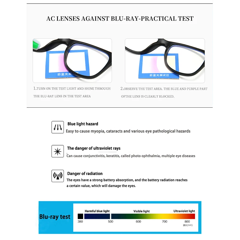 

Pro Acme Fashion Square Anti Blue Light Blocking Glasses Computer Glasses for Men Women Anti Radiation Glasses UV400 PC1398