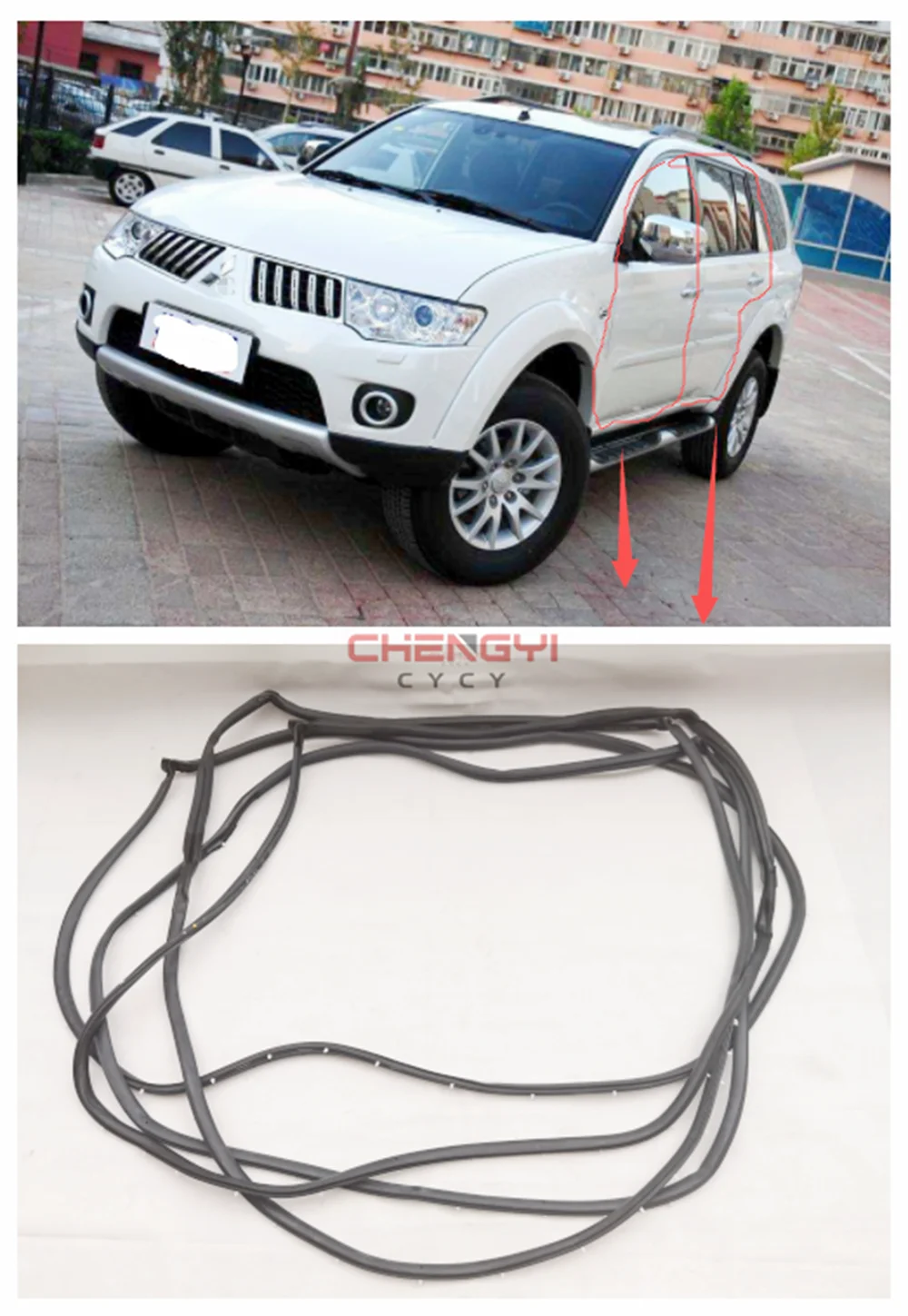 Резиновое уплотнение двери, Резиновая полоса двери для Mitsubishi Pajero Montero KG5W KG6W KH6W 5725A329 5725A330 5755A337 5755A338