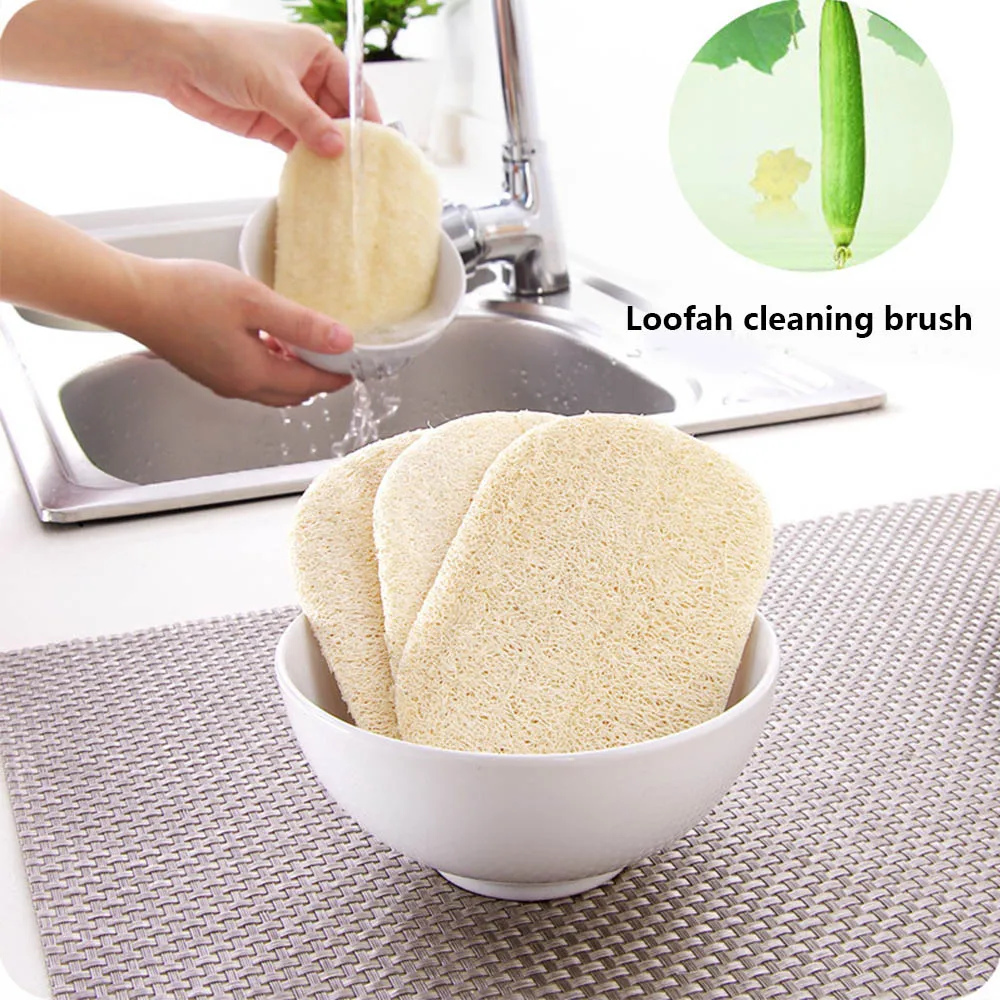 Натуральная щетка для мытья посуды Loofah кухонная губка мягкие кухонные