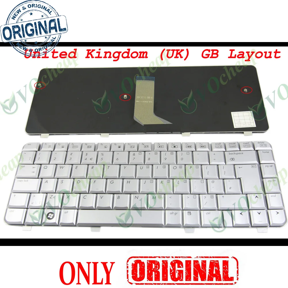 

Новая клавиатура для ноутбука HP Pavilion dv4 dv4-1000 -1500 -1600 DV4-1413TX DV4t dv4-2000 Серебряная версия для Великобритании-NSK-H570U