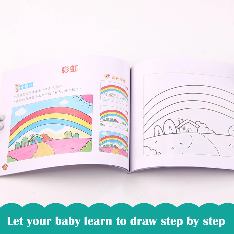 6 шт. книжка-раскраска детский сад раскраска картины и детские граффити детская