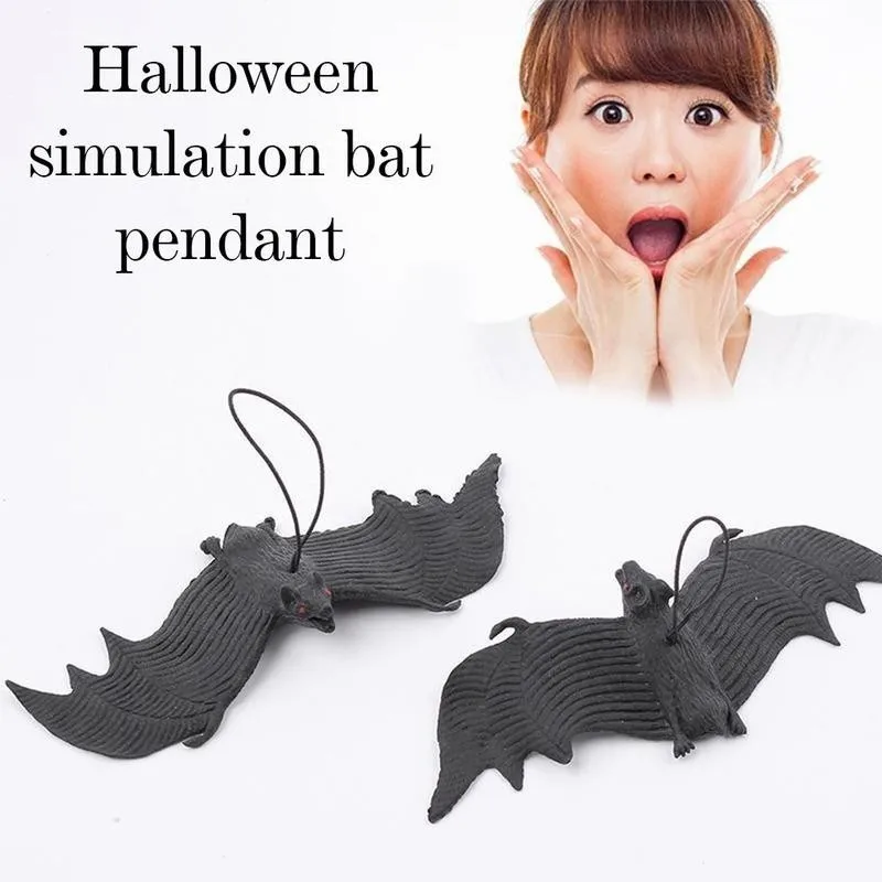 1pcs Simulation Bats Trick Toys Halloween Decoration Horror Bat Hanging Props Animal Model Toy Kids Prank Gifts | Игрушки и хобби