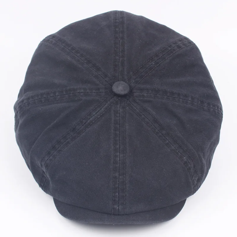 

ZLD British Style Flat Cap Visor Caps Cotton Women Men Unisex Beret Hats Spring Autumn Retro Solid Color french beret