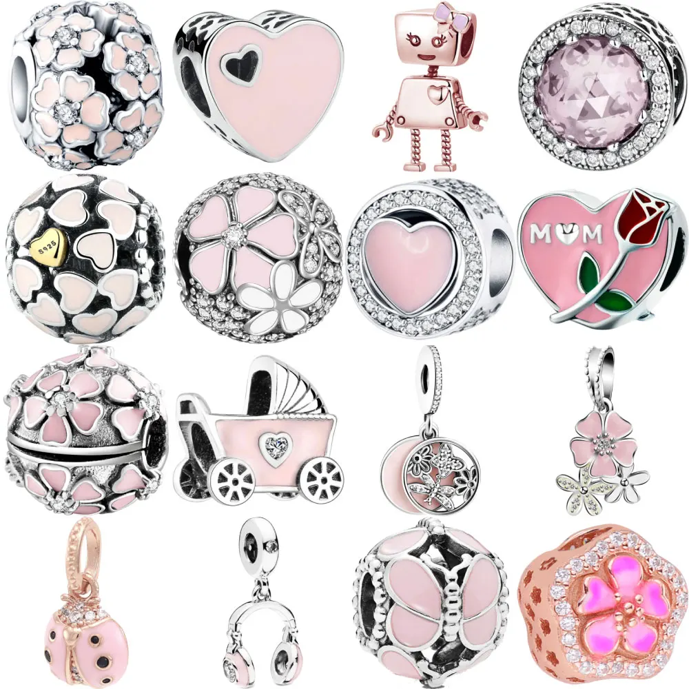 Дизайнерский браслет из стерлингового серебра 925 пробы с плавающими бусинами