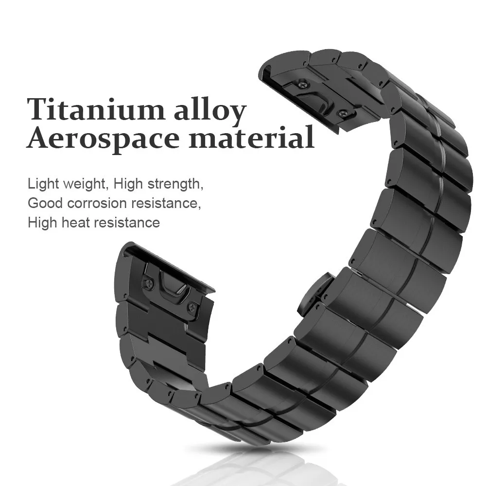 

Lighter Harder Titanium Alloy Quick Release Luxury Wirstband For Garmin Fenix 5X Fashion Sports Bracelet SmartWatch Accessories
