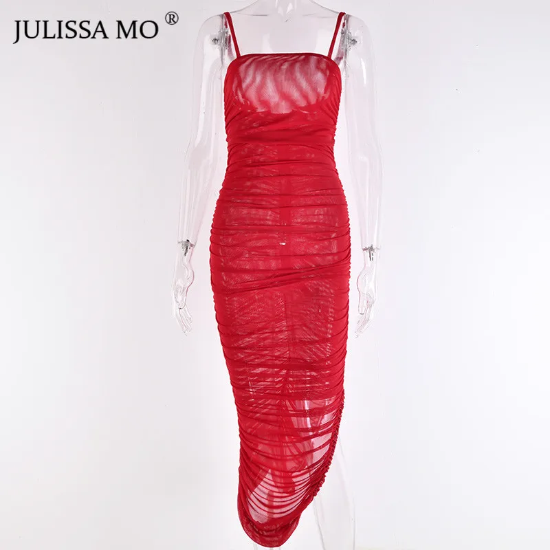 Женское двухслойное платье JULISSA MO на тонких бретельках без рукавов облегающее