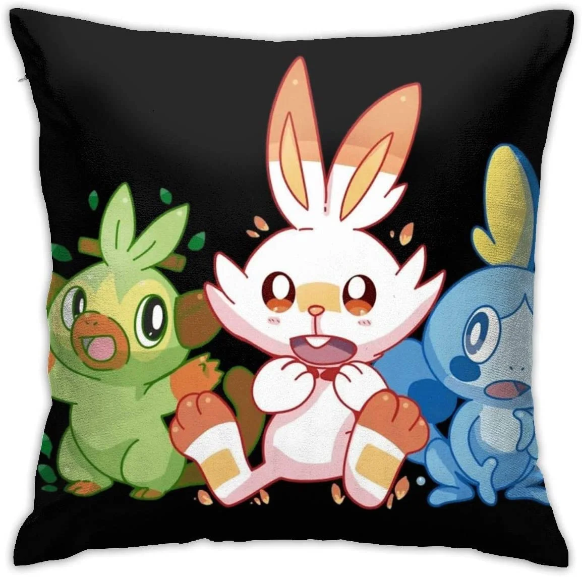 

Starters Scorbunny Sobble Grookey Decorative Throw Pillow Covers for Sofa Couch Cushion Pillow Cases