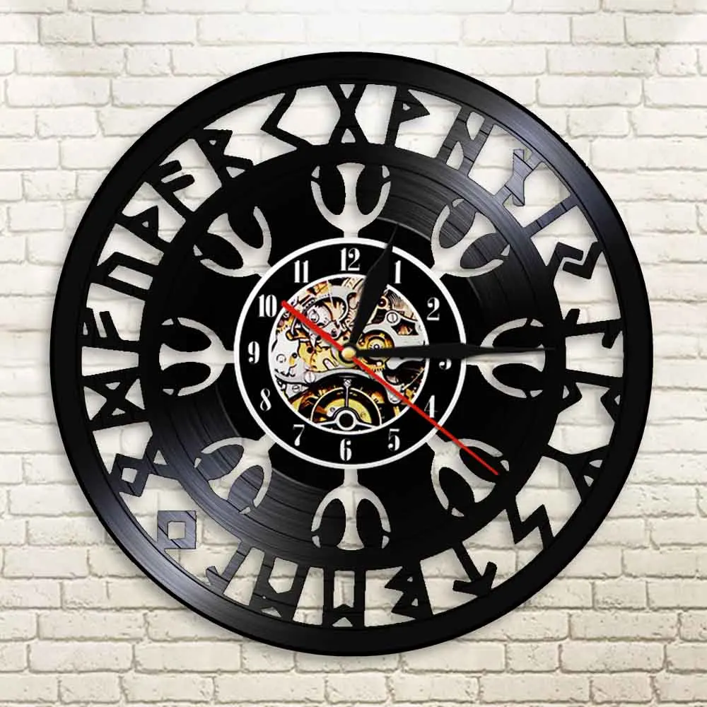 Таинственные скандинавские настенные часы Magick с компасом викингов Talisman Aegishjalmr