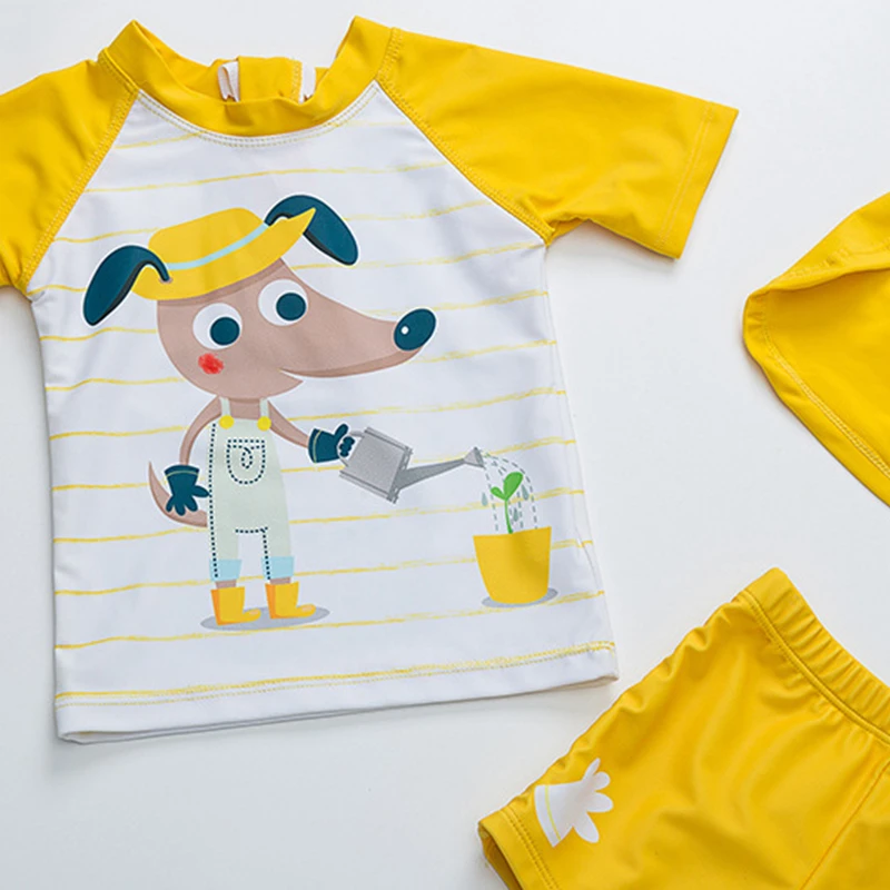 Детский купальный костюм из 3 предметов детский для мальчиков новинка 2019 милый