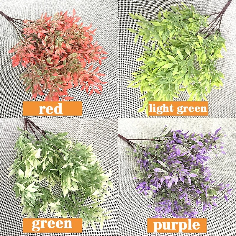 Искусственное садовое растение папоротник пластиковый 5 стеблей куст зеленый