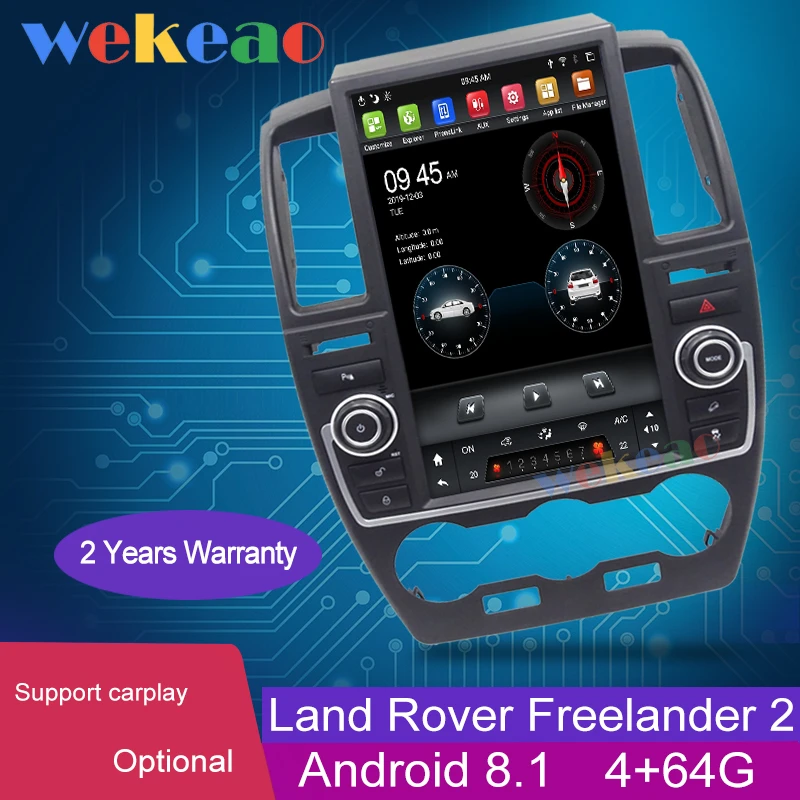 Автомагнитола Wekeao 13 6 &quotс вертикальным экраном Tesla Style 1 Din Android 8 для Land Rover Freelander 2 Dvd