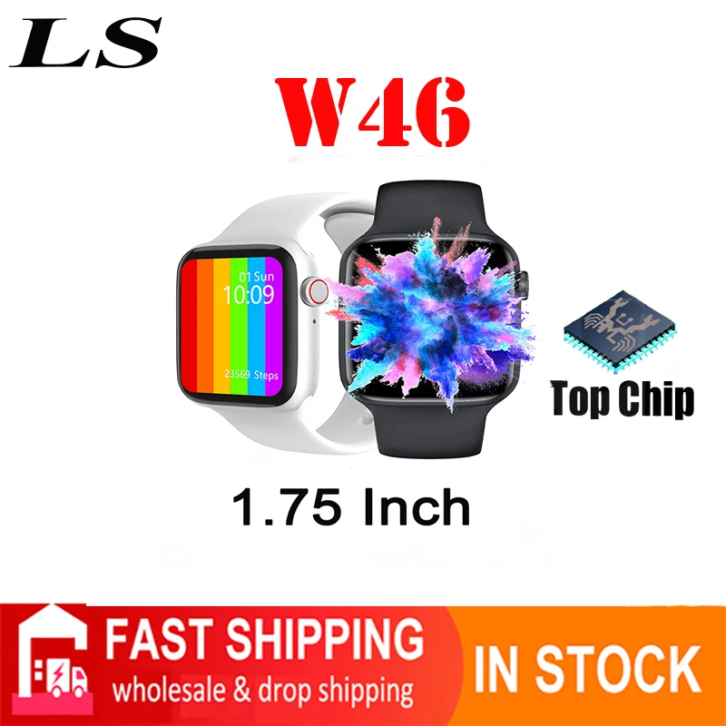 

for IWO W26 and W46 Smartwatch IWO 13 Pro 12 1.75 Inch 320*385 Smart Watch Fitness bracelet DIY Watch Face Wireless Charger Ther
