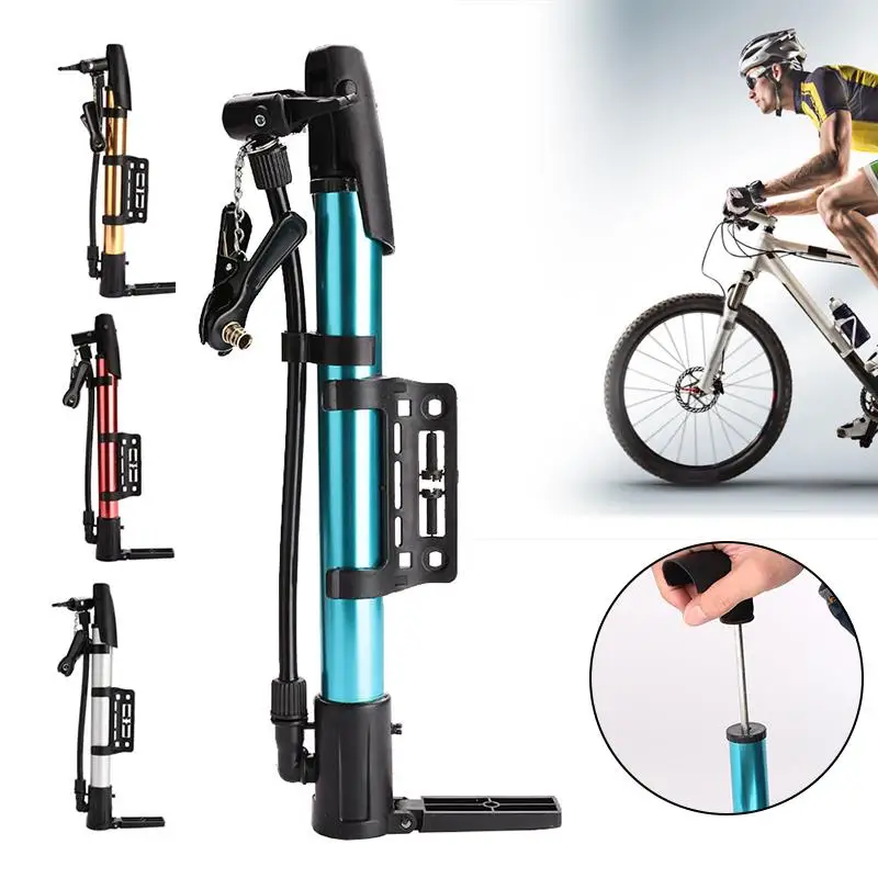 Портативный металлический надувной насос для горного велосипеда 4 цвета