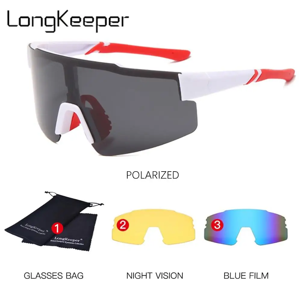 

Oversized Sport Sunglasses Men Luxury Brand Polarized Mirrored Lens Big Frame Sun Glasses Night Vision Glasses Oculos De Sol