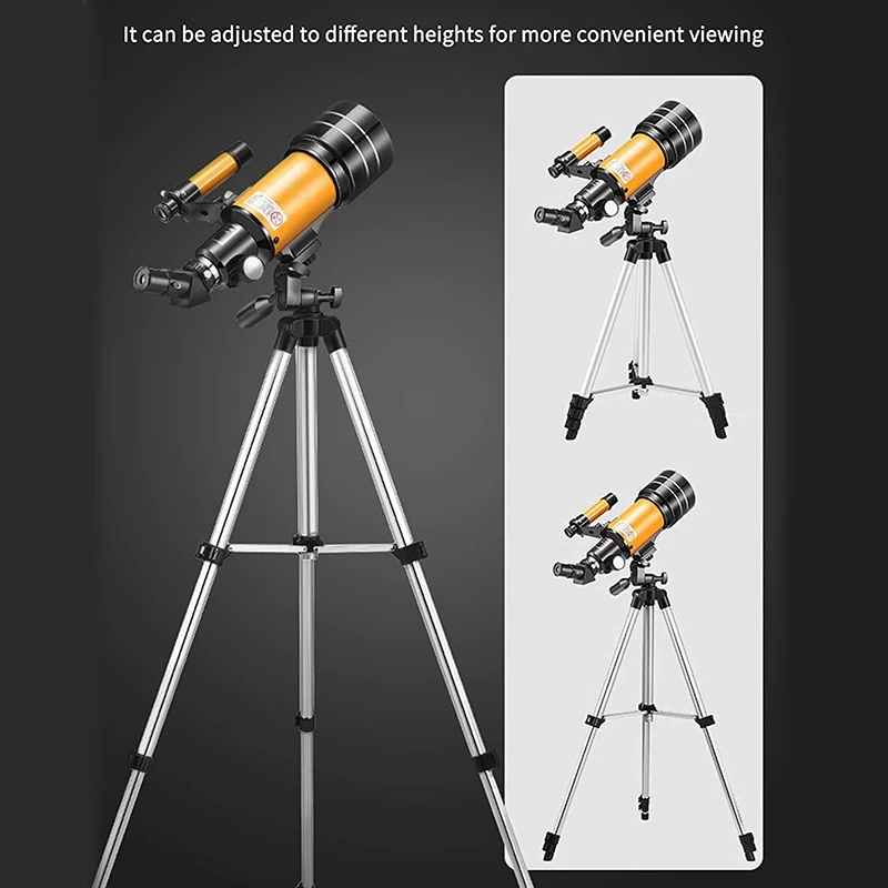 

Hot Stargazing Astronomical Telescope,70mm Aperture Refractor Telescope, for Adults and Children Portable Travel Mirrors