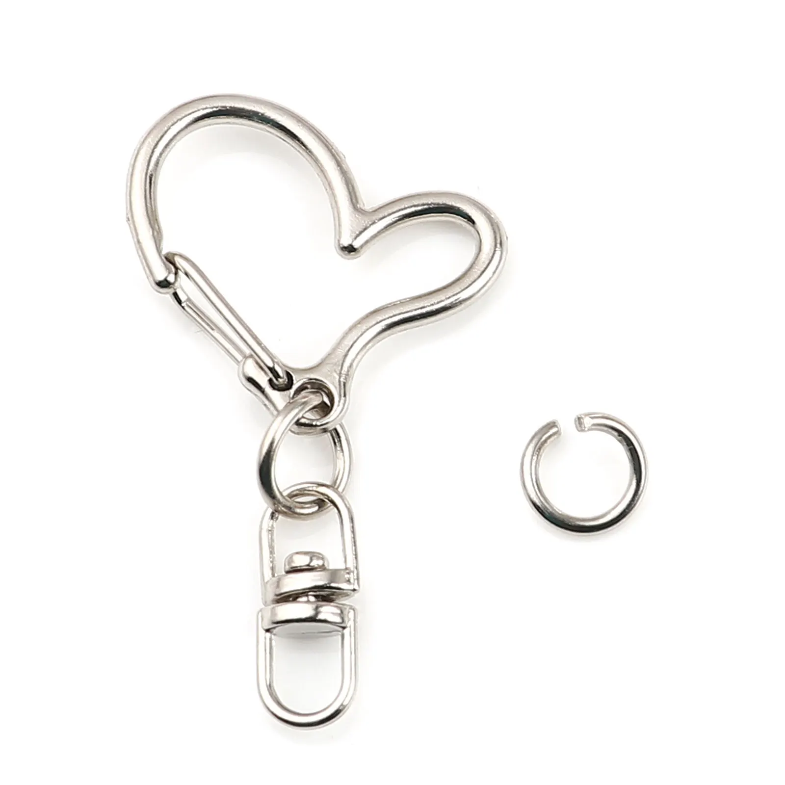 Кольцо для ключей с разъемным сердечком шарнирная застежка-Омар брелок на ремень