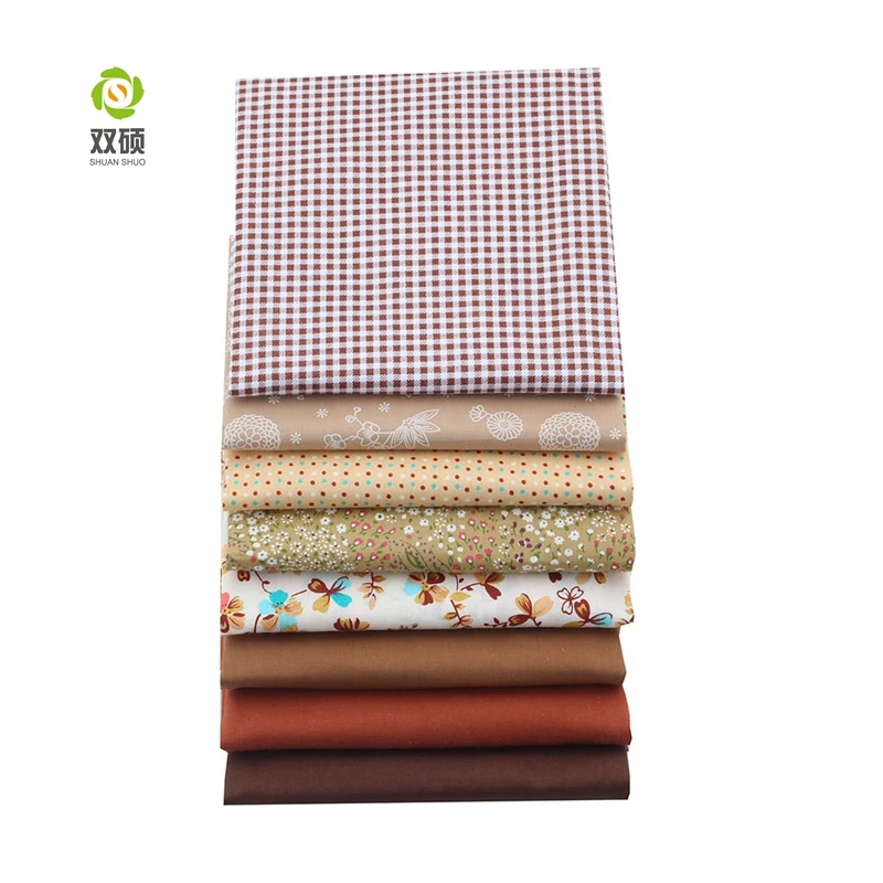 Shuanshuo кофейная цветная ткань Лоскутная Ткань ручная работа шитье Детские