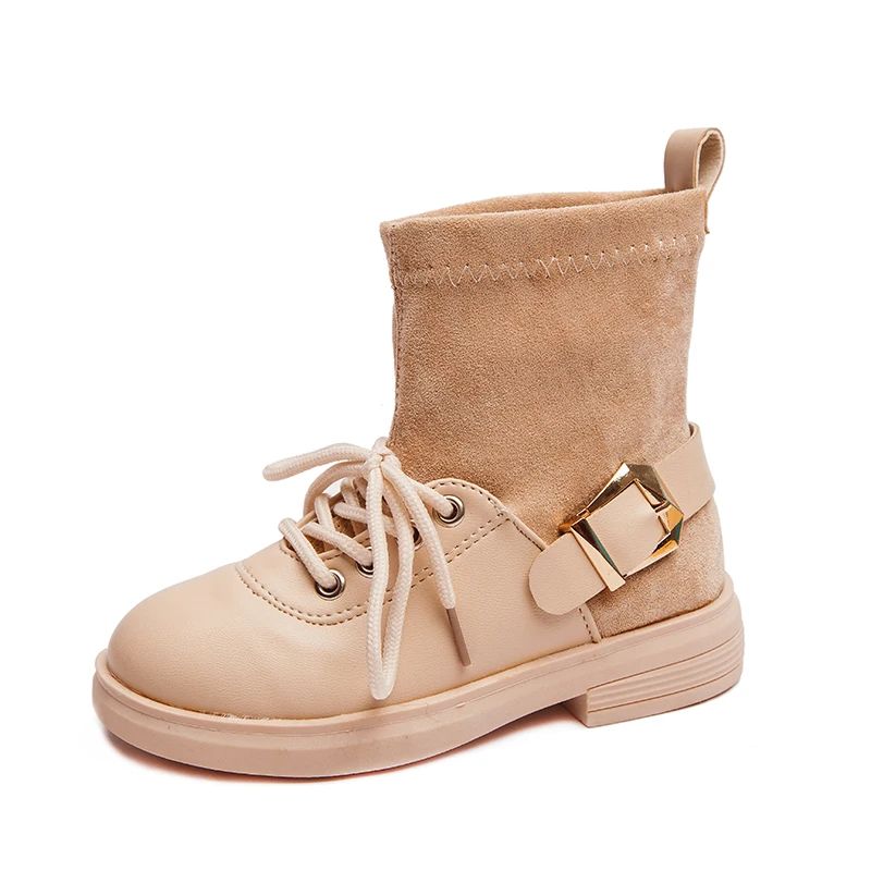 Обувь коллекция 2019 года модные зимние детские ботинки для девочек теплые кожаные