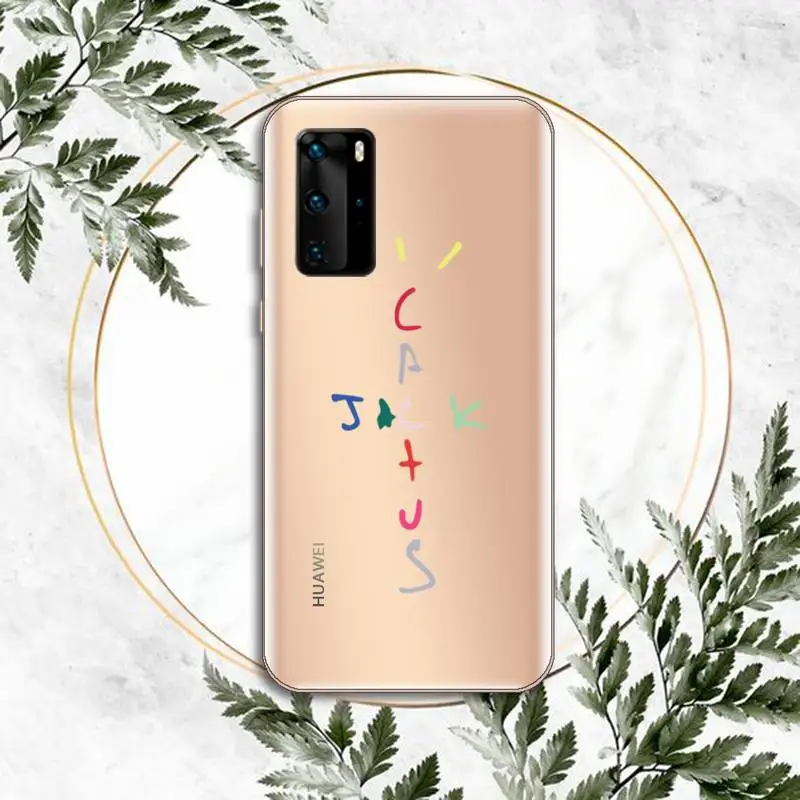 

cactus jack Phone Case Clear Transparent for huawei honor P 40 30 20 lite Pro 10 i 8 9 x p smart 2019
