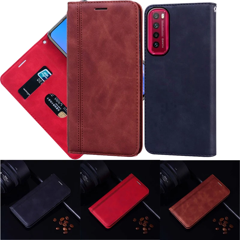 

Case For Huawei nova 7 5G Protective Flip Cover PU Leather Case Protective Huawei nova 7 5G Shell Wallet Funda Capa Bag